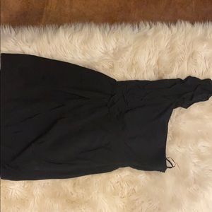 BCBG black one shoulder dress